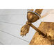 Fun Finial 1 Light Gold Leaf with Antique Wall Sconce Wall Light